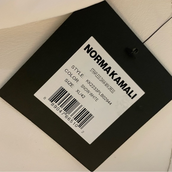 NWT NORMA KAMALI WHITE STRAPLESS DIANA MINI DRESS XL - Picture 14 of 16
